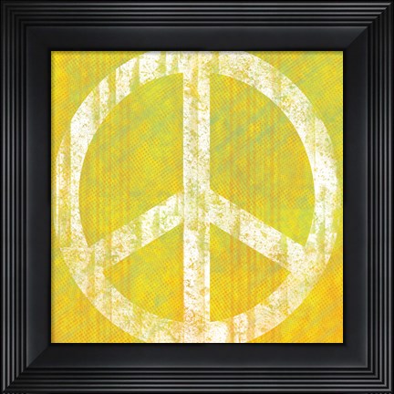 Framed Yellow Peace Print
