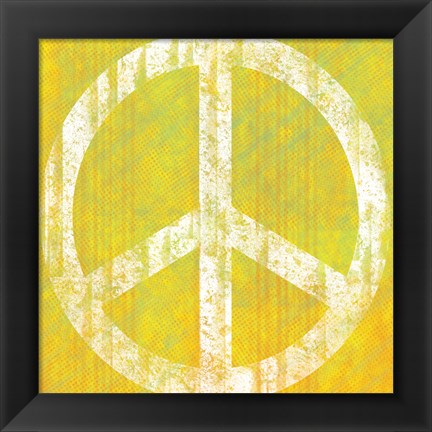 Framed Yellow Peace Print