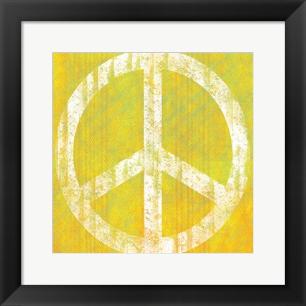 Framed Yellow Peace Print