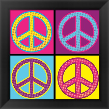 Framed Peace - Colorful Print