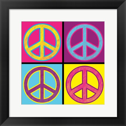 Framed Peace - Colorful Print