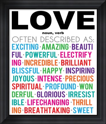 Framed Love Definition Print