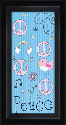 Framed Peace Panel - Blue Print