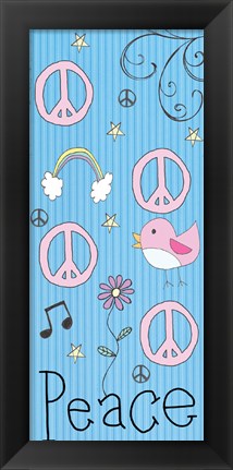 Framed Peace Panel - Blue Print