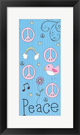 Framed Peace Panel - Blue Print