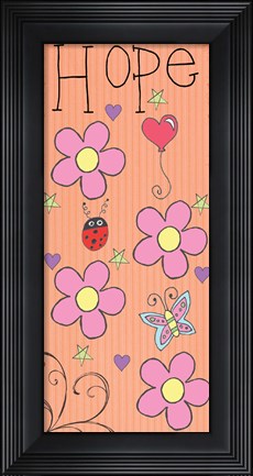 Framed Hope Panel - Orange Print