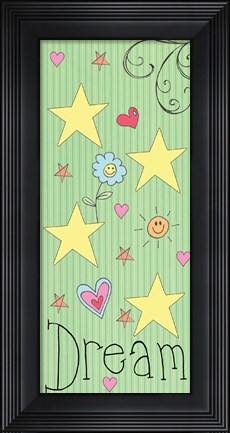 Framed Dream Panel - Green Print