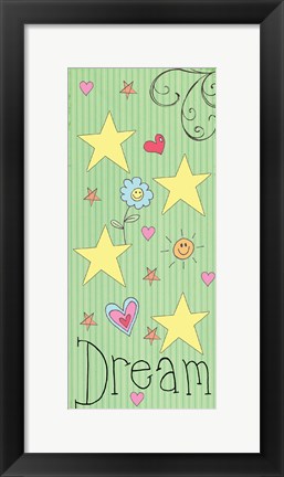 Framed Dream Panel - Green Print