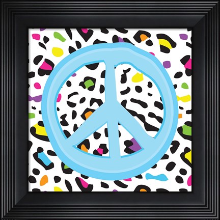 Framed Leopard Peace 1 Print