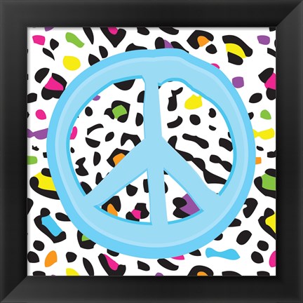 Framed Leopard Peace 1 Print