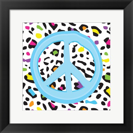 Framed Leopard Peace 1 Print