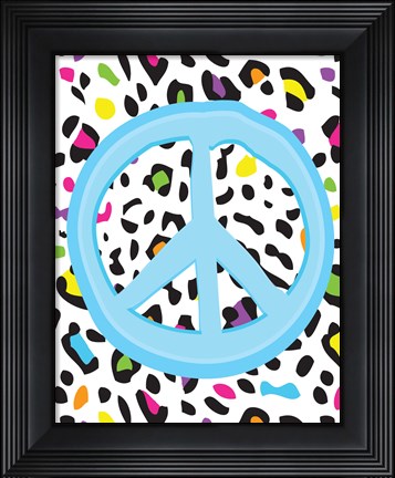 Framed Leopard Peace 2 Print