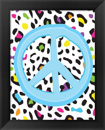 Framed Leopard Peace 2 Print