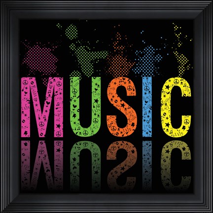 Framed Music 2 Print