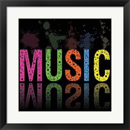 Framed Music 2 Print