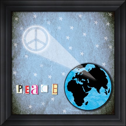 Framed Peace Earth Print