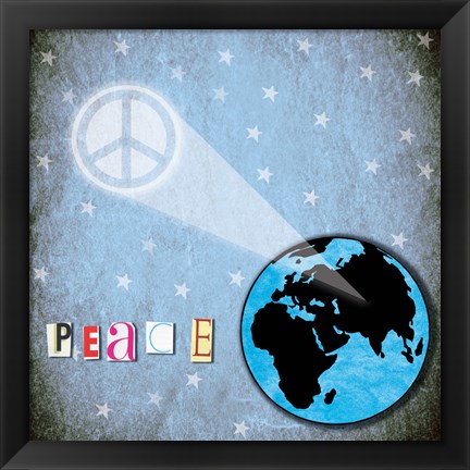 Framed Peace Earth Print