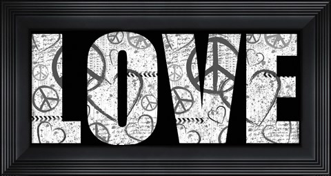 Framed Love Graffiti Print