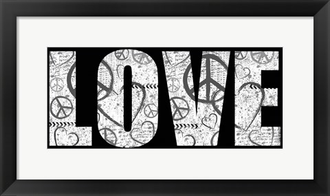 Framed Love Graffiti Print