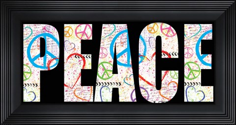Framed Peace Graffiti - Color Print