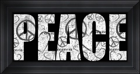 Framed Peace Graffiti Print