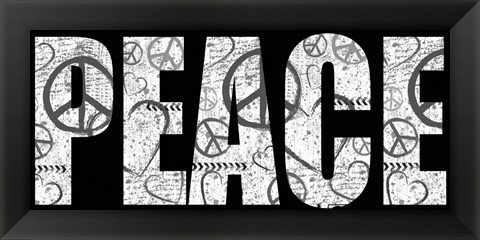Framed Peace Graffiti Print