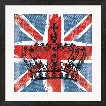 Framed Union Jack Crown 2 Print