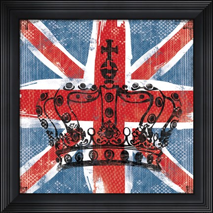 Framed Union Jack Crown 2 Print