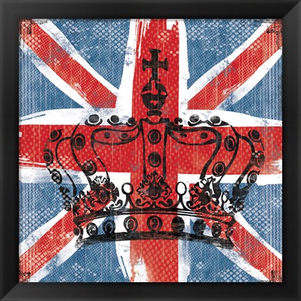 Framed Union Jack Crown 2 Print