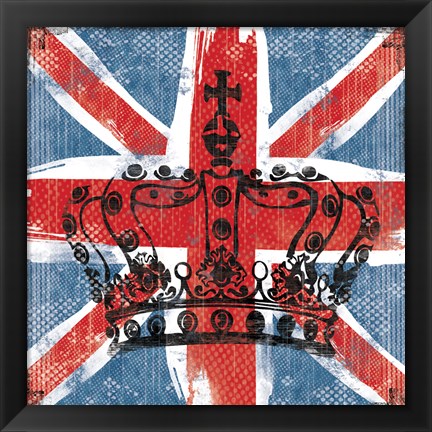 Framed Union Jack Crown 2 Print