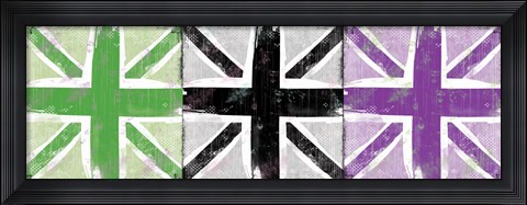 Framed Union Jack Three Square II Print