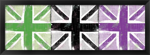 Framed Union Jack Three Square II Print