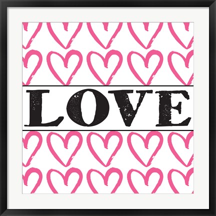 Framed Love - Pink Sharpie Print