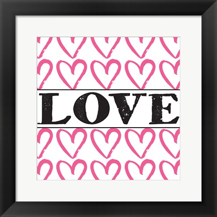 Framed Love - Pink Sharpie Print