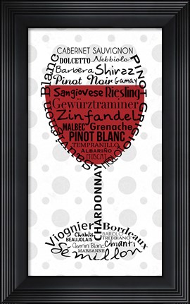 Framed Red Wine 1 Print
