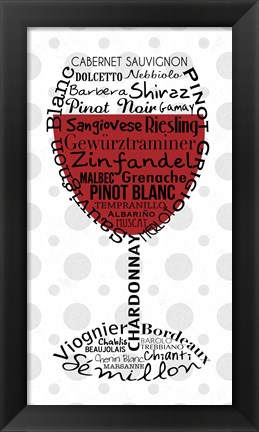 Framed Red Wine 1 Print