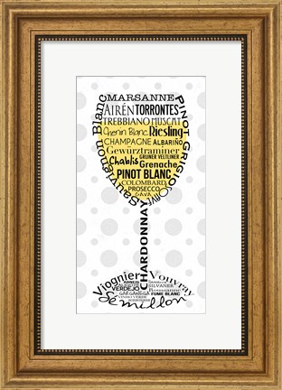 Framed White Wine Print
