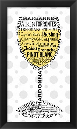 Framed White Wine Print