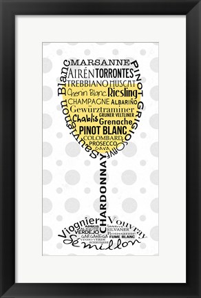 Framed White Wine Print