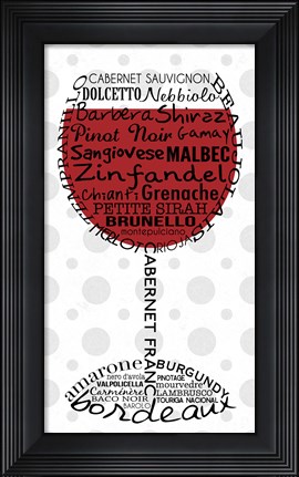 Framed Red Wine 2 Print