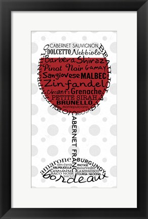 Framed Red Wine 2 Print