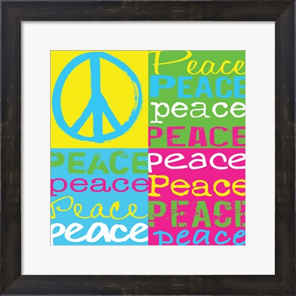 Framed Peace Squares Print