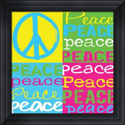 Framed Peace Squares Print