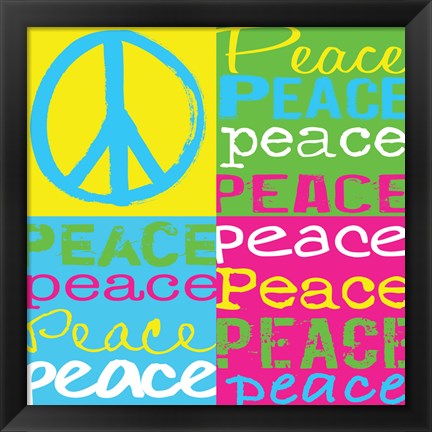 Framed Peace Squares Print