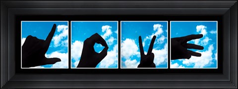 Framed Love Sign Language Print
