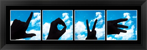 Framed Love Sign Language Print