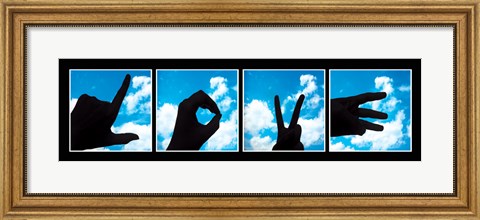 Framed Love Sign Language Print