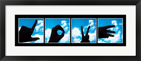 Framed Love Sign Language Print