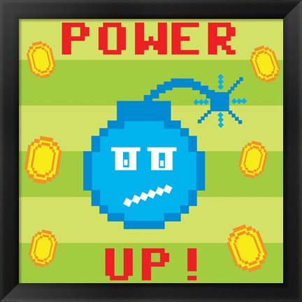 Framed Power Up 2 Print