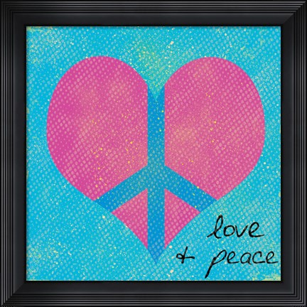 Framed Love and Peace 2 Print